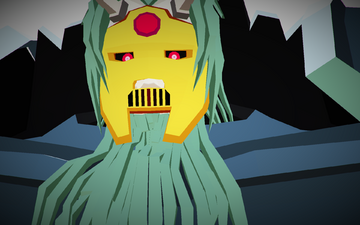 A closeup of Proto Ultima Alex's mask.