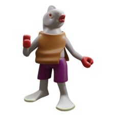 A toy figure of Sakana, the protagonist of the film.