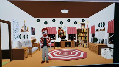 Alex's room as it looked early on. Note the different color palette.