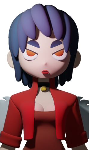Vella with a claymation aesthetic.