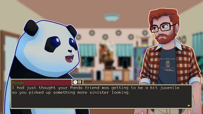 Panda being a bit cheeky about the white Entity Alex suddenly took interest in.