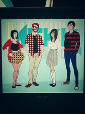 A character lineup created by Brigid, showing 4 of the main characters.