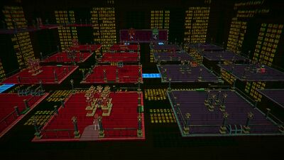 A view of the skateboard puzzle room.