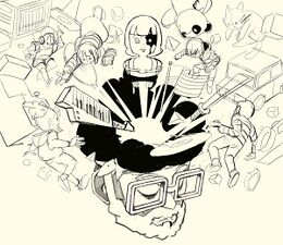 The initial sketch for the cover art.