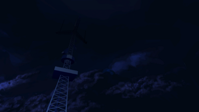 The radio tower itself.
