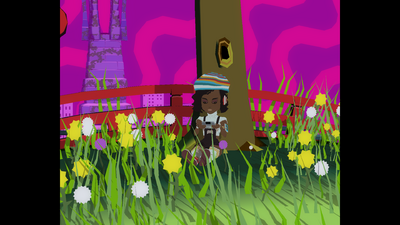 After Asuka rolls away in the opening cutscene, the tower replaces the Tokyo Tower in the background.