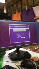 Early iteration of the questionnaire, with a purple water background instead of confetti.