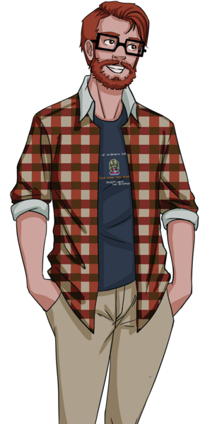 Another early iteration of Alex, with a comicbook-esque artstyle.
