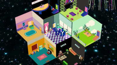The rooms where each band member Vella resides. The middle room is inaccessible.