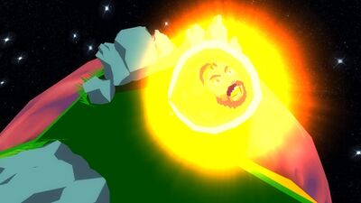 The comet, leaving the planet in search of new realities to destroy.